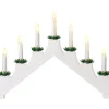 Adventsstake klassisk hvit med 7 lys