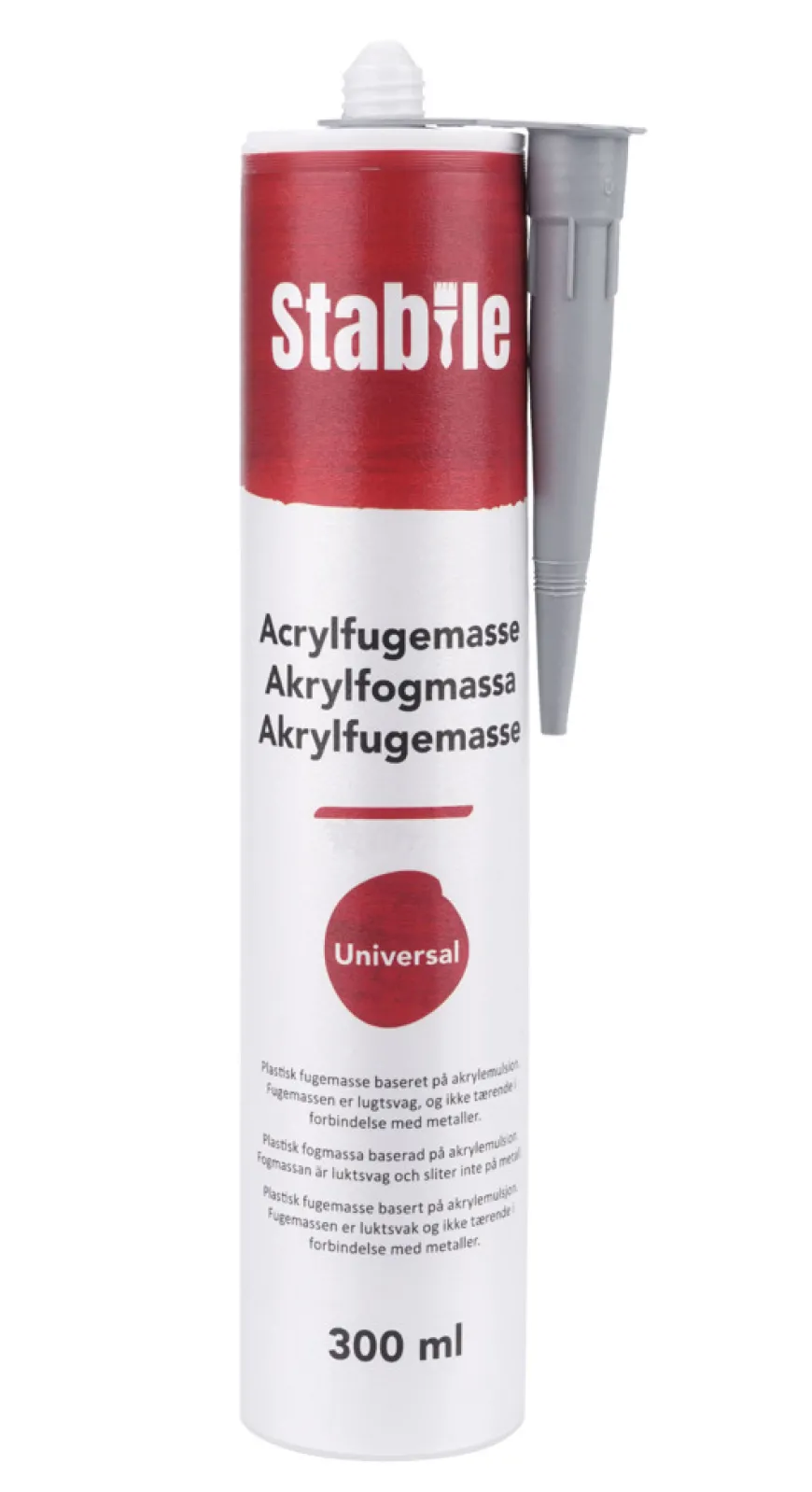 Akrylfugemasse hvit 300 ml - Stabile