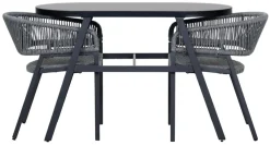 Balkongsett Chicago svart - Sunlife®