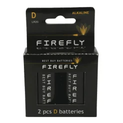 Batteri alkalisk D LR20 2-pk. - Firefly