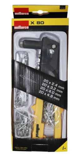 Blindnagletangsett m/80 stk. nagler