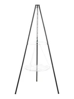Bålpanne tripod med bålfat og rist - Grillexpert