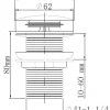 Bunnventil pop-up Ø66 × 80 mm svart