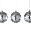 Discokule 3 x 6 LED hvitt lys Ø10 cm 3-pk.