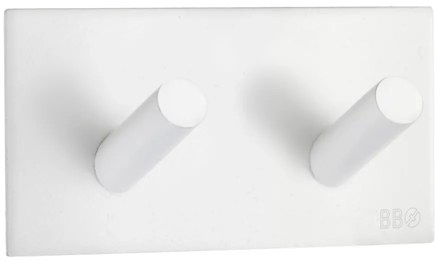 Dobbel krok selvklebende 90 mm - hvit