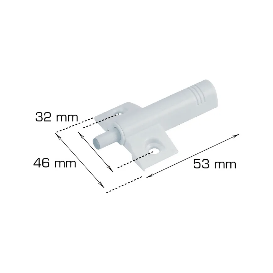 Dørdemper 53 x 46 mm - 2 stk.