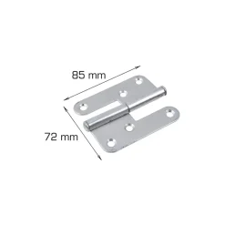 Dørhengsel venstre 72 x 85 mm - 2 stk.