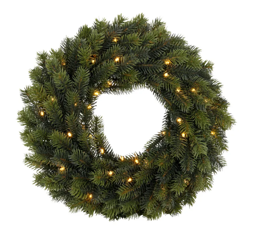 Dørkrans 49 LED m/timer Ø40 cm utendørs