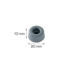 Dørstopper gummi Ø20 x 10 mm 5 stk.