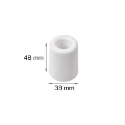 Dørstopper Ø38 x H48 mm hvit plast