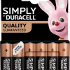 Duracell Simply AA alkaliske batterier 6-pk.
