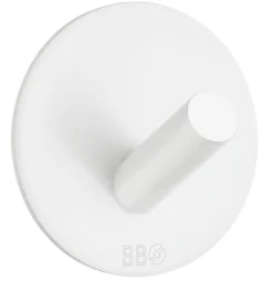 Enkel krok selvklebende Ø48 mm - hvit