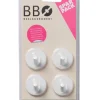Enkel krok selvklebende Ø30 mm 4-pk. - hvit