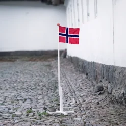 Flaggstang med norsk flagg 1,6 meter