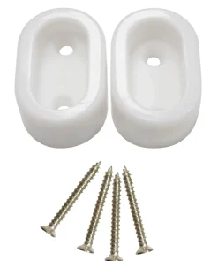 Garderobestangholder oval 2 stk.