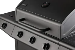 Gassgrill 3 brennere og sidebrenner svart - Grillexpert