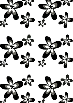 GEYSER® Black Flower dusjforheng 180 x 200 cm