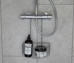 GEYSER® dusjkurv matt grå m/bøyleoppheng
