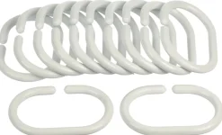 GEYSER® forhengsringer hvit 12 stk.