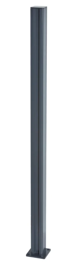 Gjerdestolpe 5 x 5 x 95 cm svart