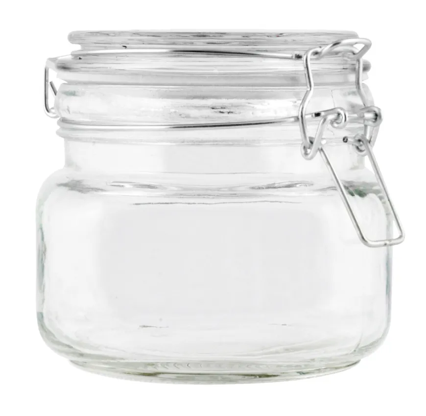 Glasskrukke med patentlokk 0,5 liter