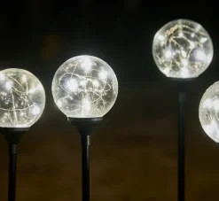 Glasskuler på spyd 50 LED 5-pk.