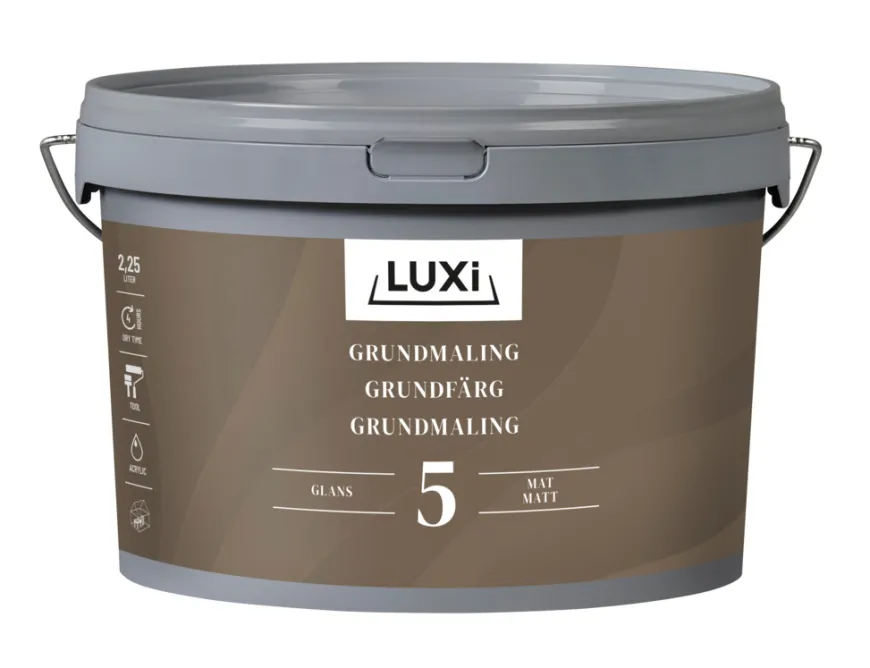 Grunnmaling hvit 2,5 liter - Luxi