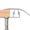 Gulvprofil aluminium - 2 x 40 mm x 1,8 meter