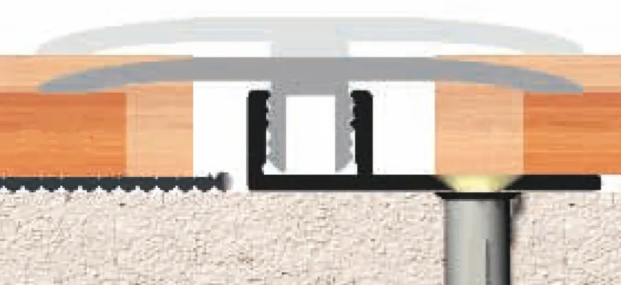 Gulvprofil basis aluminium - 6-10 mm x 0,9 meter