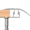 Gulvprofil topp aluminium - 2 x 40 mm x 0,9 m