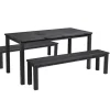 Hagebenk 150 x 33 x 42 cm i svart grunnmalt furutre