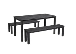 Hagebenk 150 x 33 x 42 cm i svart grunnmalt furutre