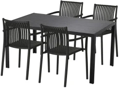 Hagebord Havanna 150 x 90 cm i alu/nonwood - Sunlife®