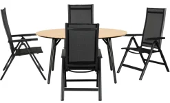 Hagebord Nebraska stål/nonwood Ø150 cm - Sunlife®