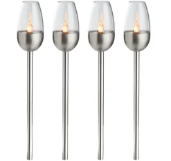 Hagefakler med solceller 38 cm 4-pk. - Garden®