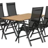 Hagestol Kingston 6 posisjoner svart - Sunlife®