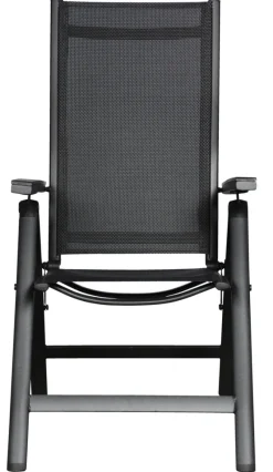 Hagestol Kingston 6 posisjoner svart - Sunlife®