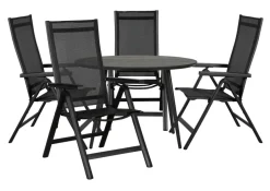 Hagestol Kingston 6 posisjoner svart - Sunlife®