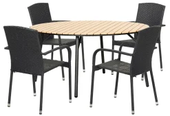 Hagestol Lissabon rotting/metall svart - Sunlife®