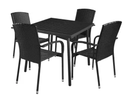 Hagestol Lissabon rotting/metall svart - Sunlife®