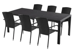 Hagestol Lissabon rotting/metall svart - Sunlife®