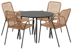 Hagestol Madison svart/natur – Sunlife®