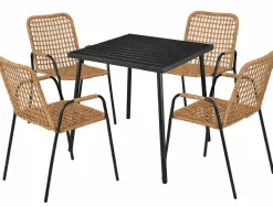 Hagestol Madison svart/natur – Sunlife®