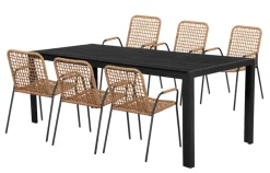 Hagestol Madison svart/natur – Sunlife®