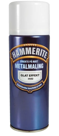 Hammerite metallmaling glatt hvit 400 ml