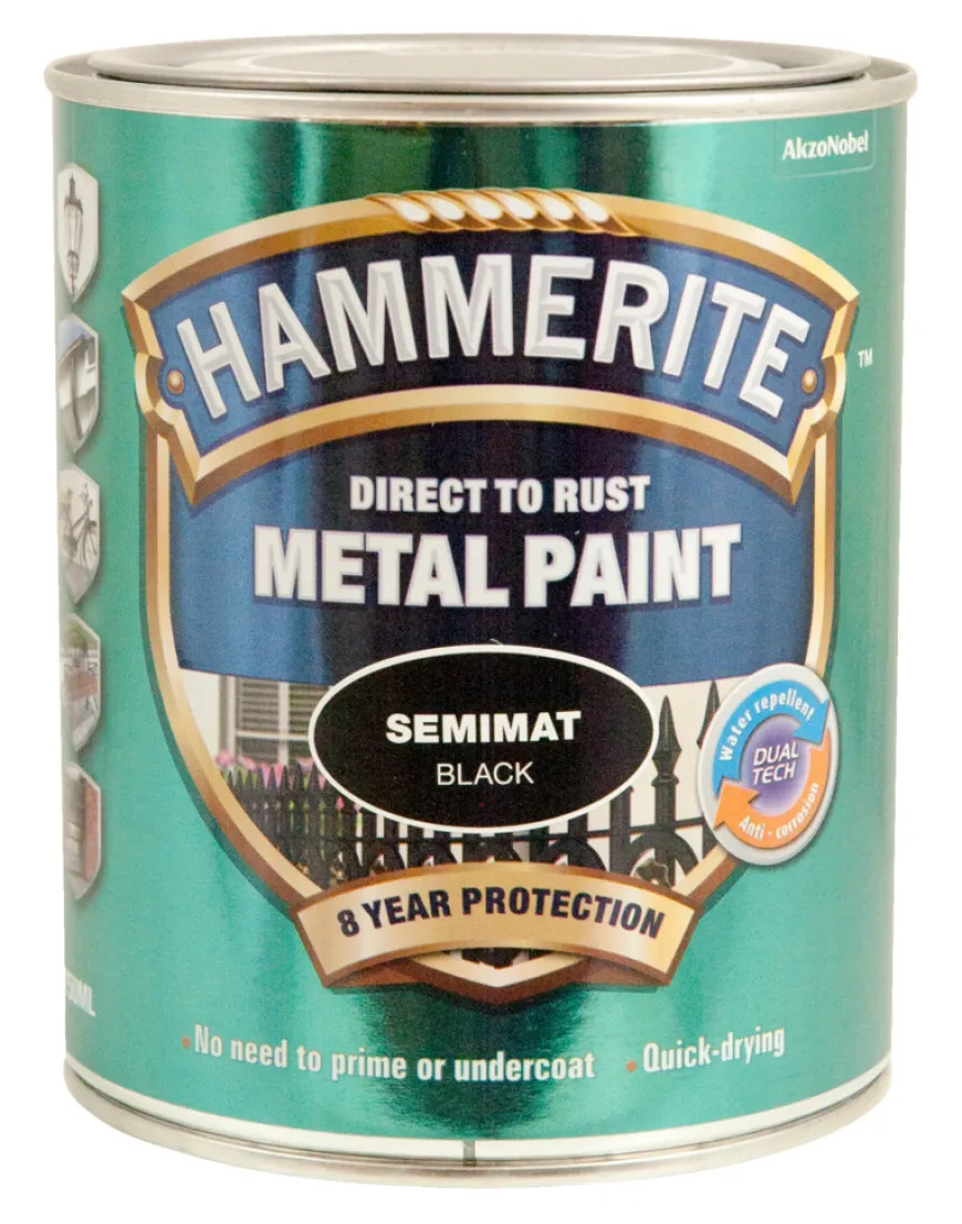 Hammerite metallmaling sateng svart 750 ml