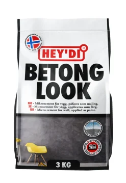 Hey'di Mikrosement Betonglook 3 kg granitt