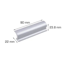 Håndtak vindu aluminium 90 mm