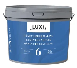 Håndverkermaling glans 6 hvit 10,9 liter - Luxi