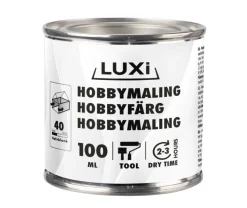 Hobbymaling hvit 100 ml - Luxi